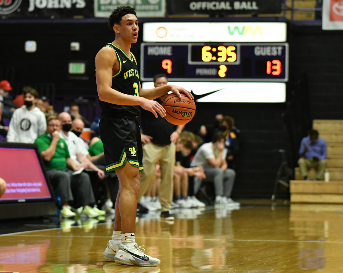 West Linn South Medford boys basketball Taylor Balkom 7